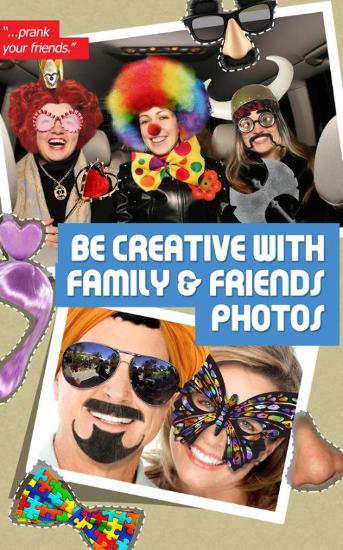Screenshots of Funtastic Face program for Android phone or tablet.