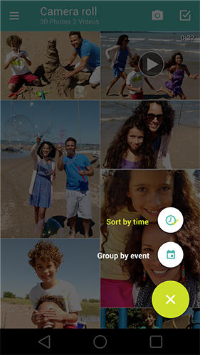 Les captures d'écran du programme Motorola gallery pour le portable ou la tablette Android.