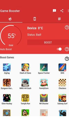 アンドロイド用のアプリGame booster: Play games daster & smoother 。タブレットや携帯電話用のプログラムを無料でダウンロード。