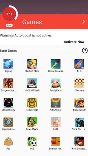 アンドロイド用のアプリGame booster: Play games faster & smoother 。タブレットや携帯電話用のプログラムを無料でダウンロード。