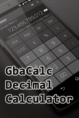 Baixar grátis Gbacalc decimal calculator apk para Android. Aplicativos para celulares e tablets.