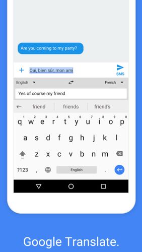 アンドロイドの携帯電話やタブレット用のプログラムGboard - the Google keyboard のスクリーンショット。