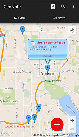 Додаток Geo note для Андроїд, скачати безкоштовно програми для планшетів і телефонів.