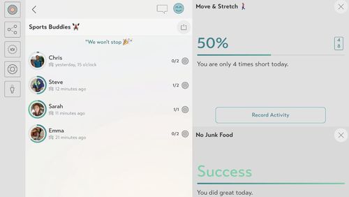 Capturas de tela do programa Goalify - My goals, tasks & habits em celular ou tablete Android.
