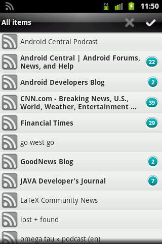 Screenshots des Programms Good news für Android-Smartphones oder Tablets.