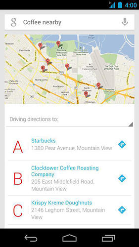 Capturas de tela do programa Yandex maps em celular ou tablete Android.
