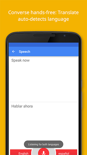 Google translate を無料でアンドロイドにダウンロード。携帯電話やタブレット用のプログラム。