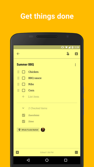 Google Keep app for Android, download programs for phones and tablets for free.