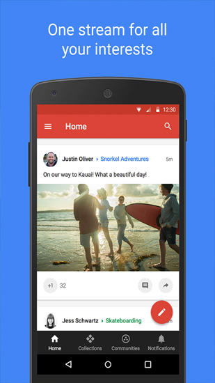 Laden Sie kostenlos Google Plus für Android Herunter. Programme für Smartphones und Tablets.