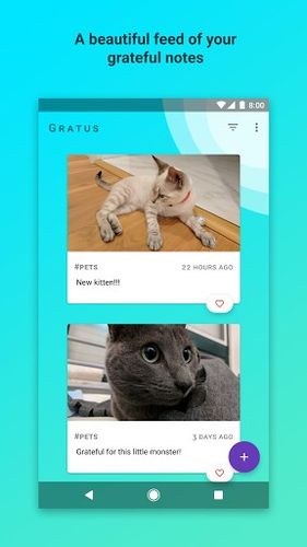 Baixar grátis Gratus - promoting good vibes and positivity para Android. Programas para celulares e tablets.