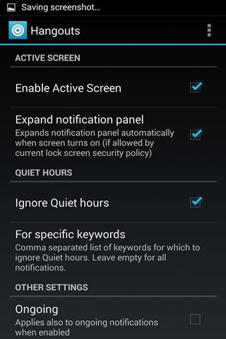 Capturas de pantalla del programa Gravity Box para teléfono o tableta Android.