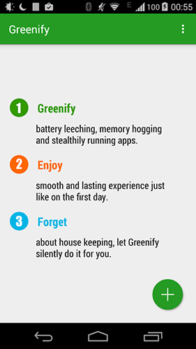 Télécharger gratuitement Greenify pour Android. Programmes sur les portables et les tablettes.