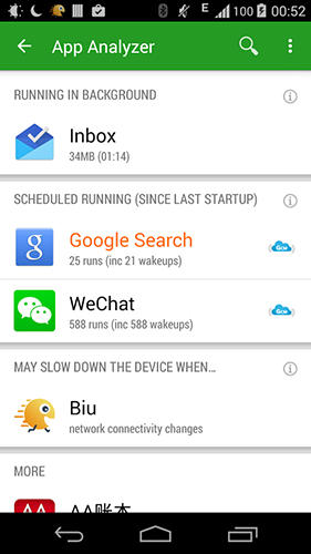 Aplicación Greenify para Android, descargar gratis programas para tabletas y teléfonos.