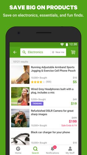 Capturas de pantalla del programa Groupon - Shop deals, discounts & coupons para teléfono o tableta Android.