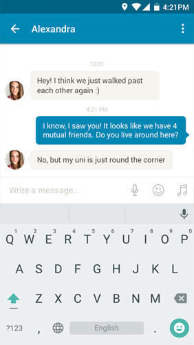 Screenshots of Happn: Local Dating program for Android phone or tablet.