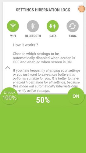 Додаток Hibernate - Real battery saver для Андроїд, скачати безкоштовно програми для планшетів і телефонів.