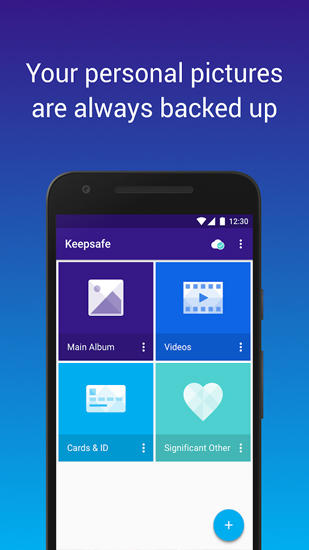 Screenshots of Keep Safe: Hide Pictures program for Android phone or tablet.