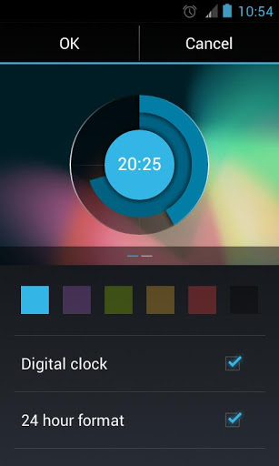 Безкоштовно скачати Holo Clock Widget на Андроїд. Програми на телефони та планшети.