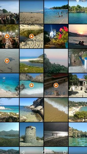 Capturas de tela do programa Horizon camera em celular ou tablete Android.
