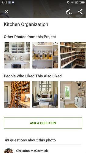 Screenshots of Houzz - Interior design ideas program for Android phone or tablet.