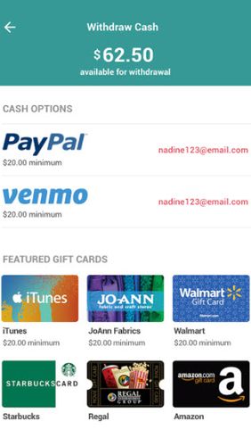 Скріншот програми Ibotta: Cash savings, rewards & coupons на Андроїд телефон або планшет.