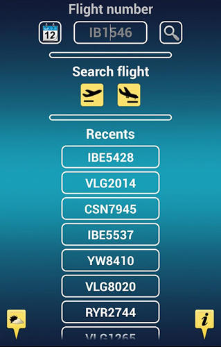 Screenshots of iFlights pro program for Android phone or tablet.