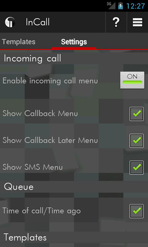 Aplicativo In call para Android, baixar grátis programas para celulares e tablets.