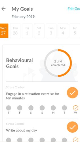 Скріншот додатки InnerHour - Self help for anxiety & depression для Андроїд. Робочий процес.