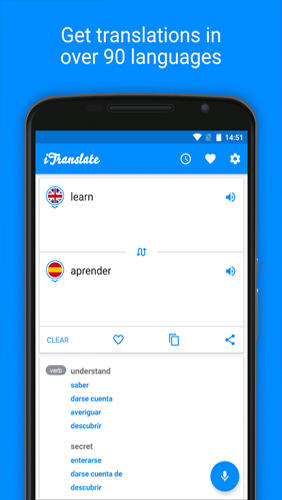 Télécharger gratuitement iTranslate: Translator pour Android. Programmes sur les portables et les tablettes.