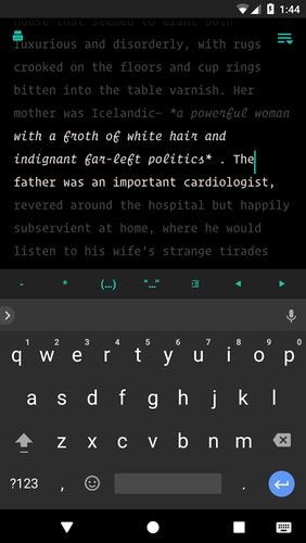 Додаток JotterPad - Writer, screenplay, novel для Андроїд, скачати безкоштовно програми для планшетів і телефонів.