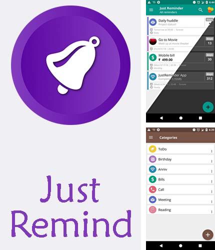 Baixar grátis Just reminder with alarm apk para Android. Aplicativos para celulares e tablets.