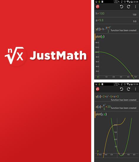 Télécharger gratuitement JustMath pour Android. Application sur les portables et les tablettes.