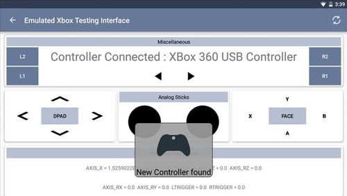 Les captures d'écran du programme Game controller KeyMapper pour le portable ou la tablette Android.
