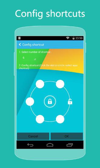 Screenshots of KK Locker program for Android phone or tablet.
