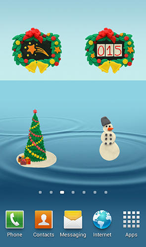 アンドロイドの携帯電話やタブレット用のプログラムKM Christmas countdown widgets のスクリーンショット。