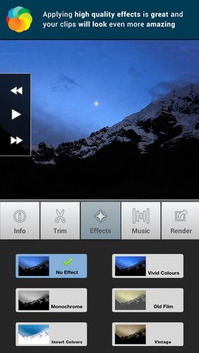 Screenshots des Programms Hypocam für Android-Smartphones oder Tablets.