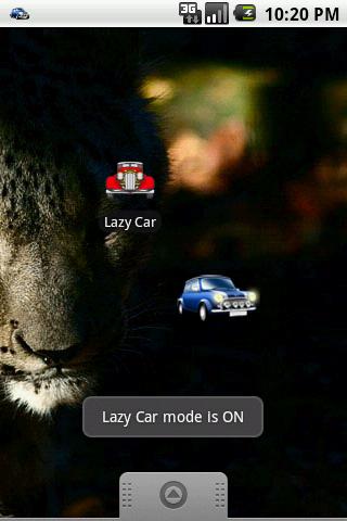 Screenshots des Programms Lazy Car für Android-Smartphones oder Tablets.