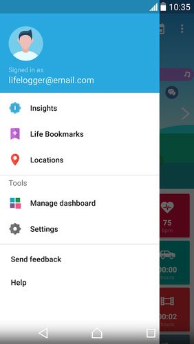 Application Lifelog pour Android, télécharger gratuitement des programmes pour les tablettes et les portables.
