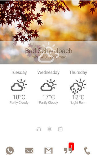 Screenshots des Programms Lightning launcher für Android-Smartphones oder Tablets.