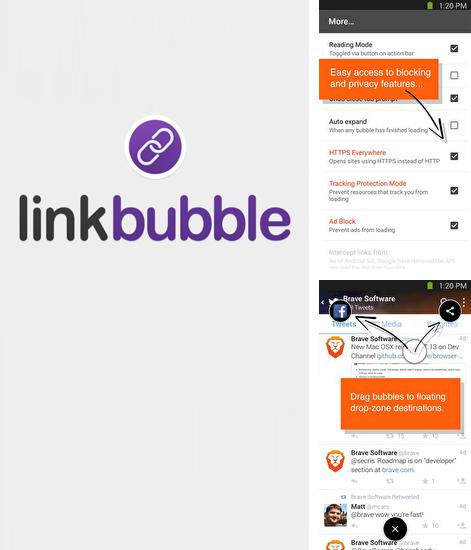 Besides 3D home Android program you can download Link Bubble for Android phone or tablet for free.