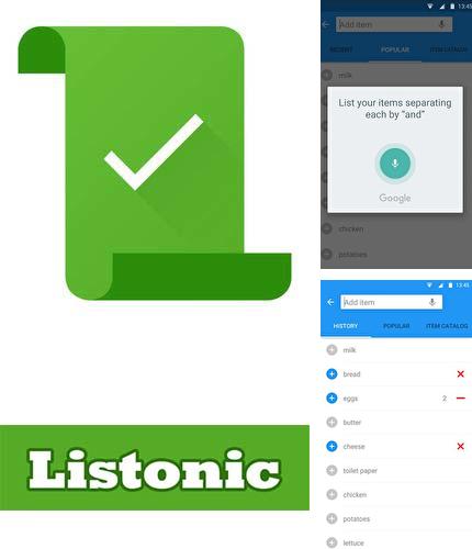 Besides Adobe: Scan Android program you can download Listonic: Grocery shopping list for Android phone or tablet for free.