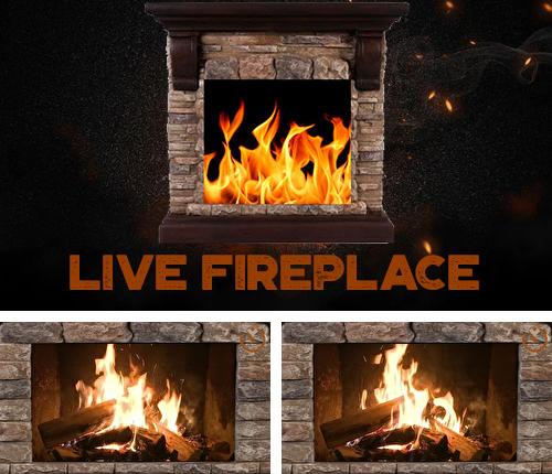Крім програми Pixel launcher для Андроїд, можна безкоштовно скачати Live fireplace на Андроїд телефон або планшет.