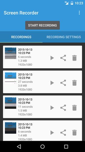 Die App Lollipop screen recorder für Android, Laden Sie kostenlos Programme für Smartphones und Tablets herunter.