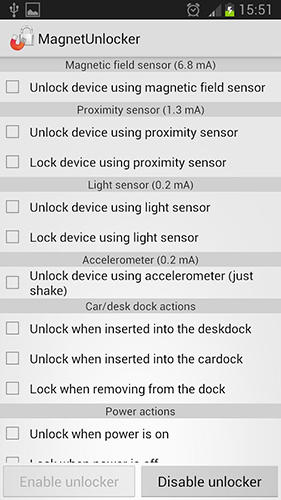 アンドロイド用のアプリMagnet unlocker 。タブレットや携帯電話用のプログラムを無料でダウンロード。