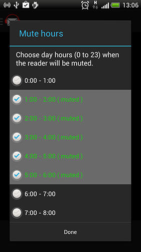 Screenshots of Mail reader program for Android phone or tablet.