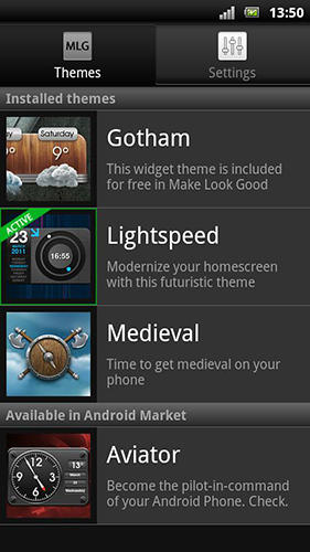 Screenshots des Programms Make look good für Android-Smartphones oder Tablets.