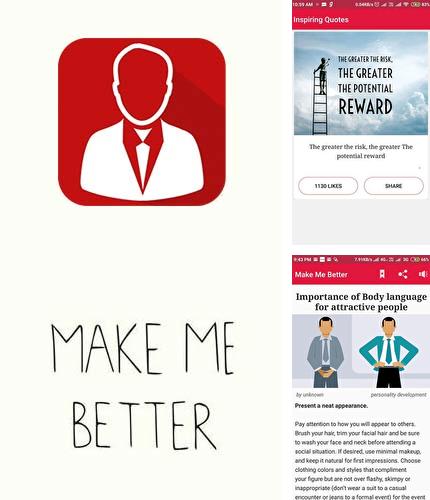 Besides SeatGeek: Event Tickets Android program you can download Make me better - Personality dev & Motivation for Android phone or tablet for free.