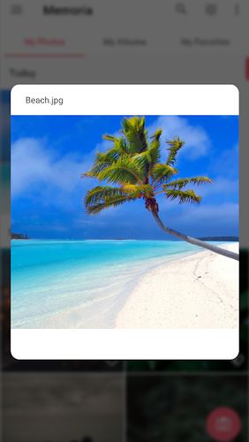 Capturas de pantalla del programa Memoria photo gallery para teléfono o tableta Android.