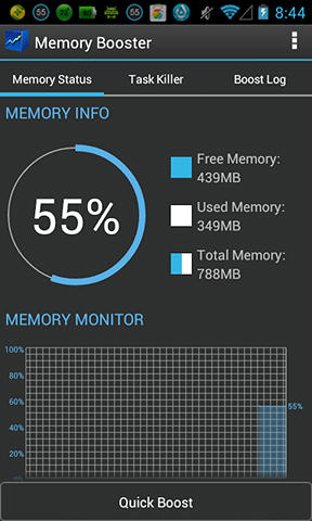 Télécharger gratuitement Memory booster pour Android. Programmes sur les portables et les tablettes.