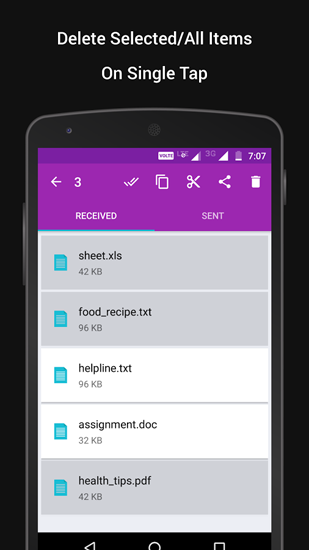 Capturas de pantalla del programa Dropbox para teléfono o tableta Android.